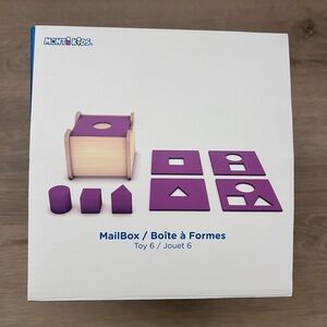 NIB Monti Kids Montessori Wooden Mailbox Toy Level 5 (12+ Months)